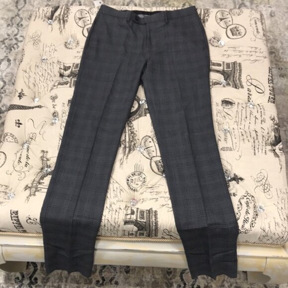 🎁 Calvin Klein Men's Slim-Fit Wool Trousers Dress Pants